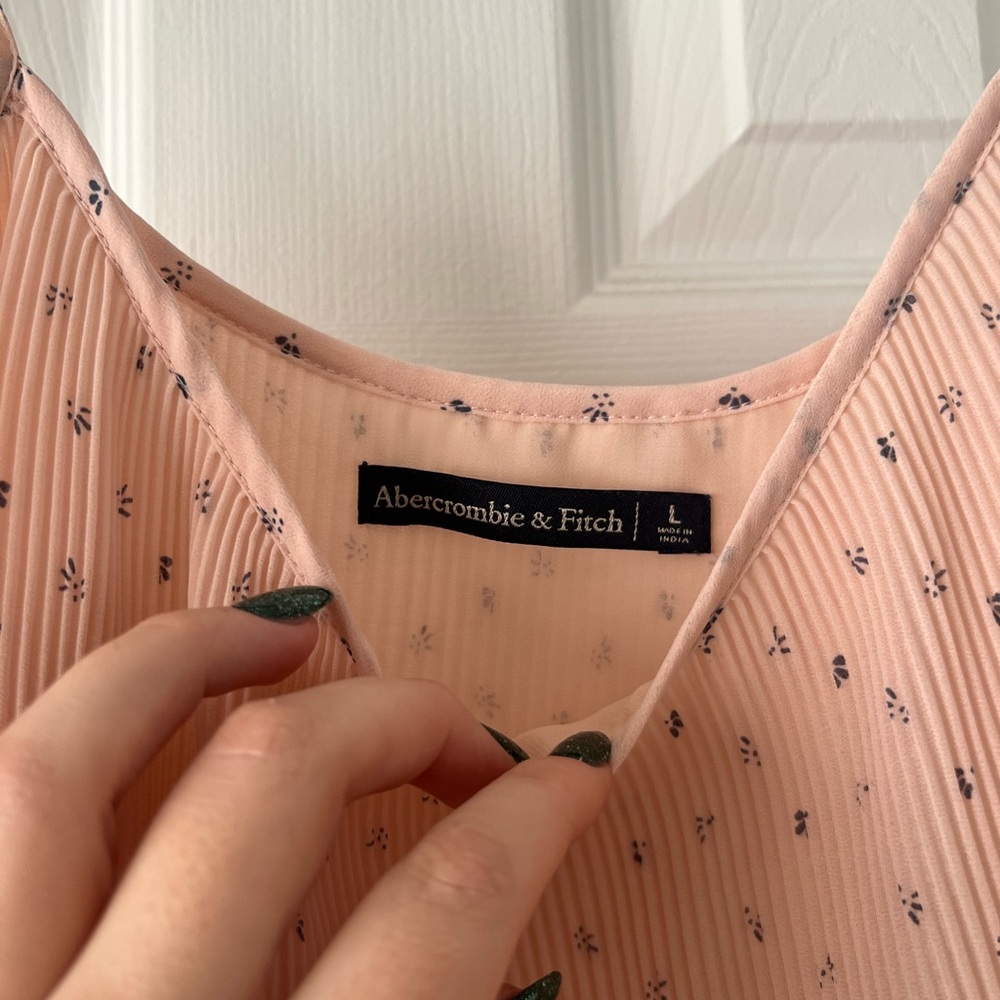 Abercrombie & Fitch Pink Spaghetti Strap Blouse - Picture 4 of 4